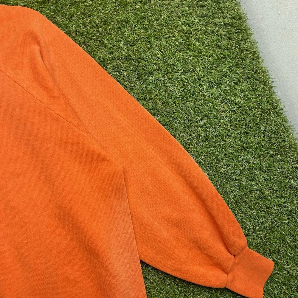Vintage Cleveland Browns Sweatshirt Mens Large Logo 7 1987 80s NFL Orange